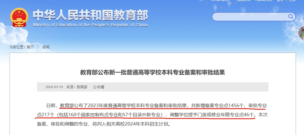 2024新增24个大学专业，巧合 or 缘分?